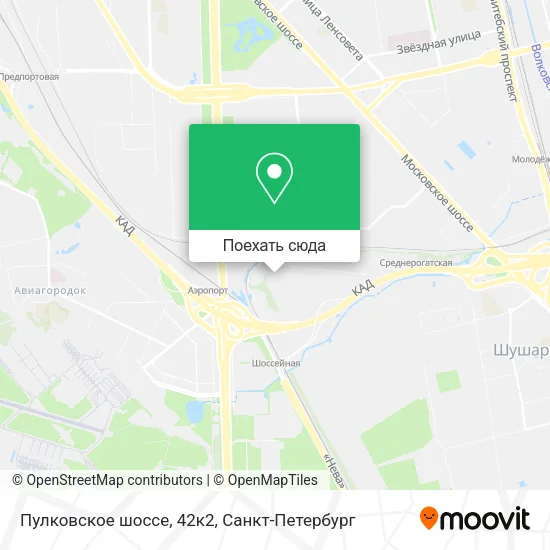 Карта Пулковское шоссе, 42к2
