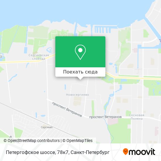 Карта Петергофское шоссе, 78к7