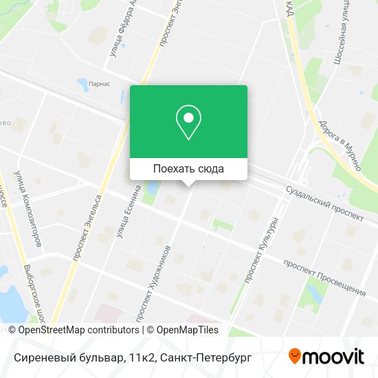 Карта Сиреневый бульвар, 11к2