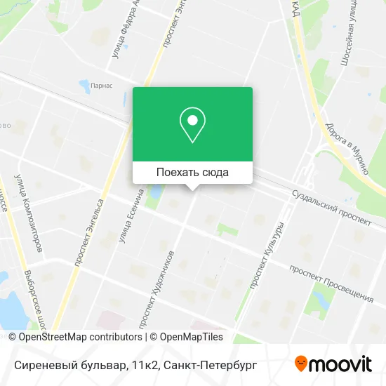 Карта Сиреневый бульвар, 11к2