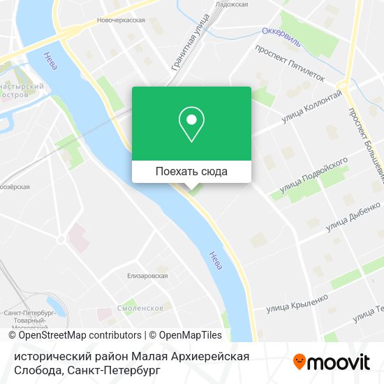 Карта исторический район Малая Архиерейская Слобода