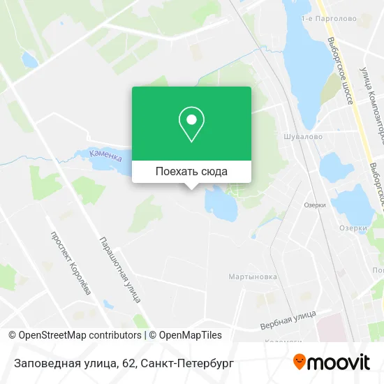 Карта Заповедная улица, 62