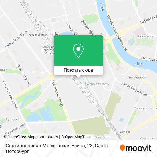 Карта Сортировочная-Московская улица, 23