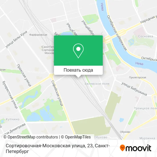 Карта Сортировочная-Московская улица, 23