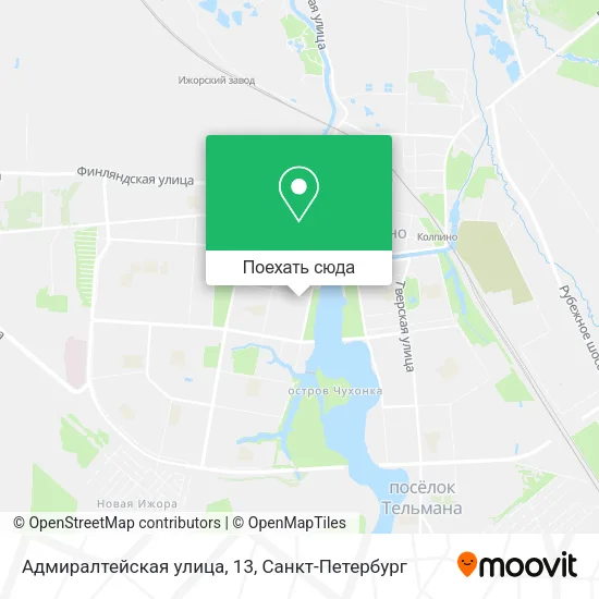 Карта Адмиралтейская улица, 13