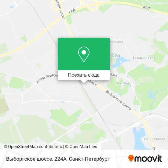 Карта Выборгское шоссе, 224А