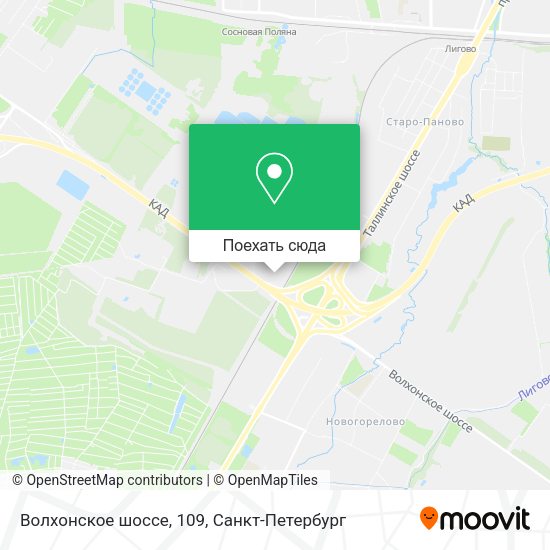 Карта Волхонское шоссе, 109