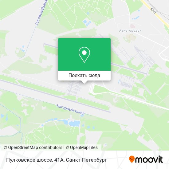 Карта Пулковское шоссе, 41А