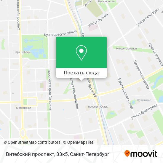 Карта Витебский проспект, 33к5