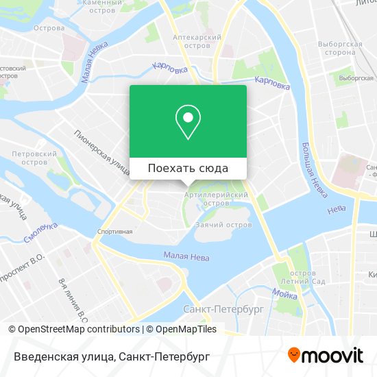 Карта Введенская улица