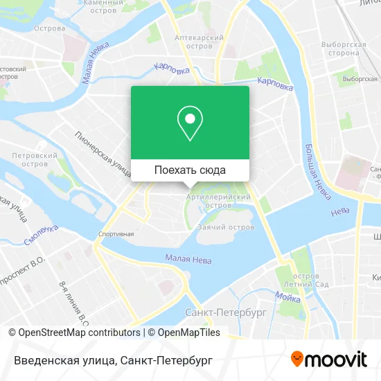 Карта Введенская улица