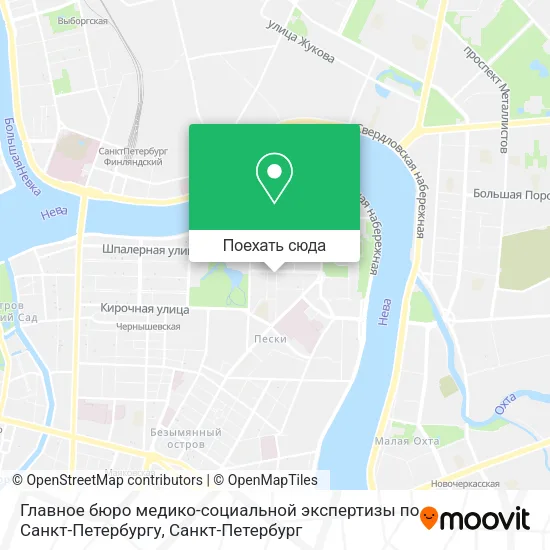 Карта Главное бюро медико-социальной экспертизы по Санкт-Петербургу