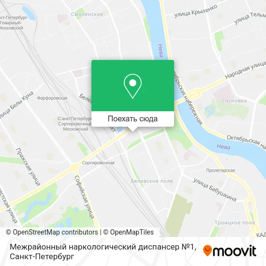 Карта Межрайонный наркологический диспансер №1