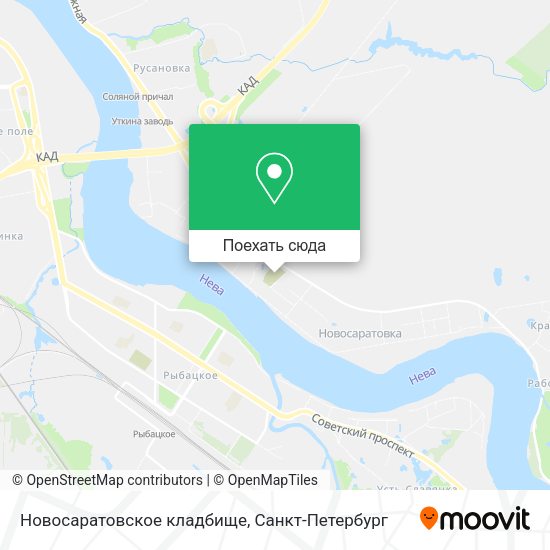 Карта Новосаратовское кладбище