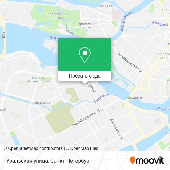 Карта Уральская улица