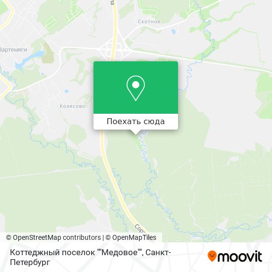 Карта Коттеджный поселок ""Медовое""