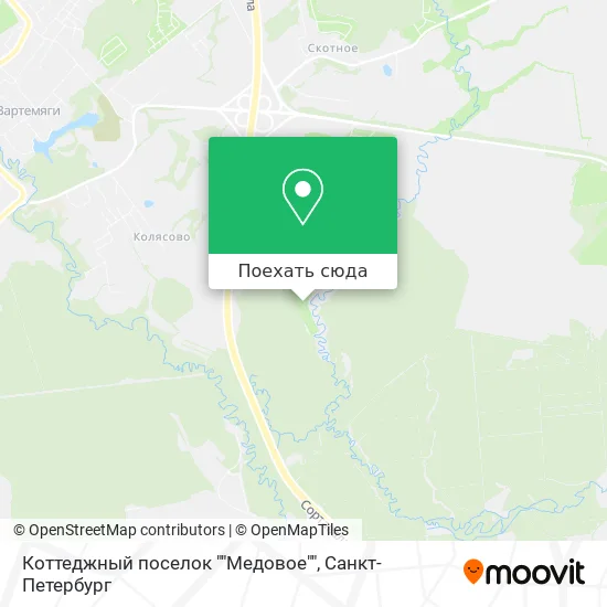 Карта Коттеджный поселок ""Медовое""