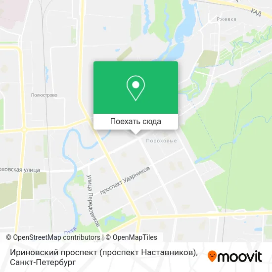 Карта Ириновский проспект (проспект Наставников)