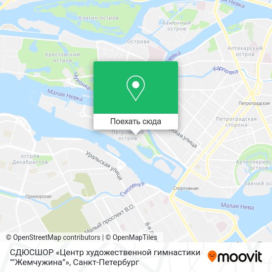 Карта СДЮСШОР «Центр художественной гимнастики ""Жемчужина”»
