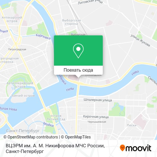 Карта ВЦЭРМ им. А. М. Никифорова МЧС России