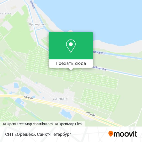 Карта СНТ «Орешек»