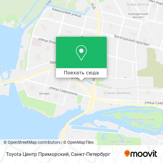Карта Toyota Центр Приморский