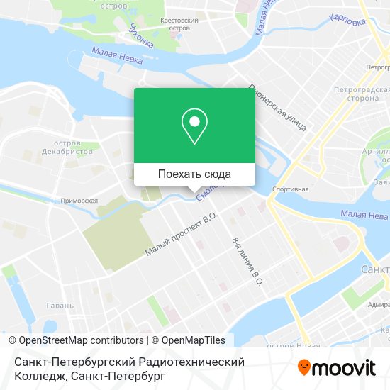 Карта Санкт-Петербургский Радиотехнический Колледж