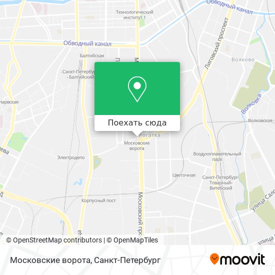 Карта Московские ворота