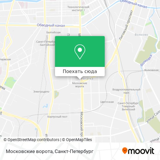 Петербург московские ворота на карте