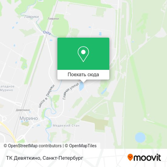 Карта ТК Девяткино