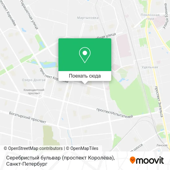 Карта Серебристый бульвар (проспект Королёва)