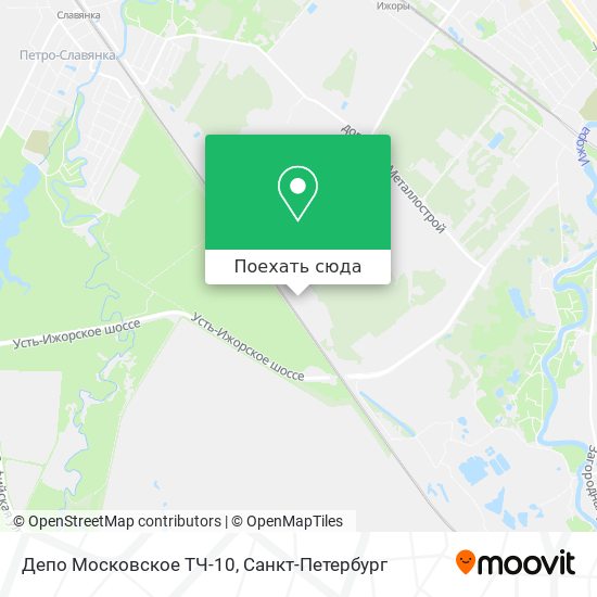Карта Депо Московское ТЧ-10