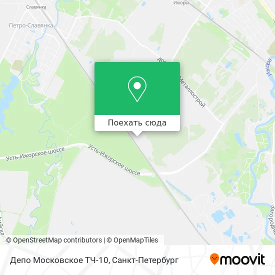 Карта Депо Московское ТЧ-10