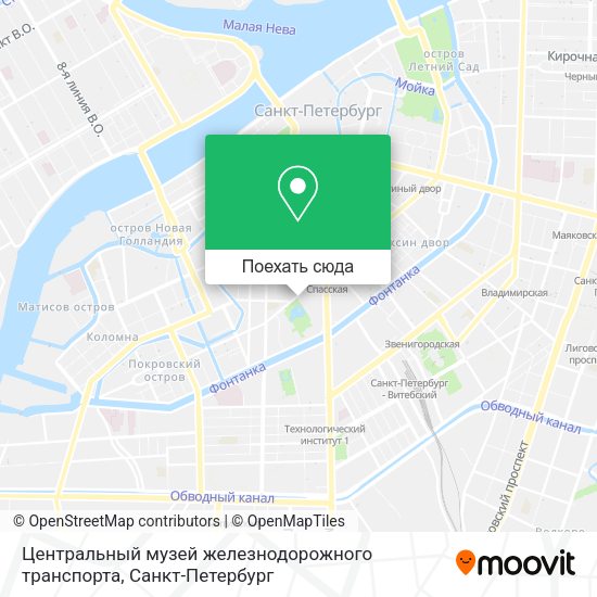 Карта Центральный музей железнодорожного транспорта