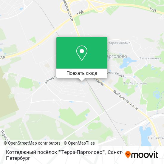 Карта Коттеджный посёлок ""Терра-Парголово""