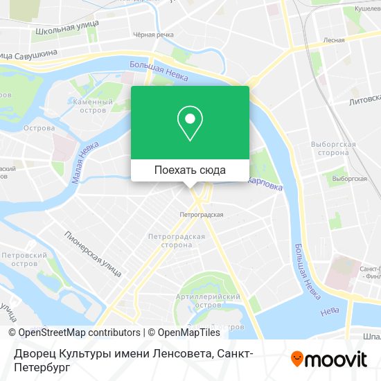 Карта Дворец Культуры имени Ленсовета