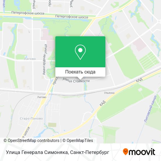 Карта Улица Генерала Симоняка
