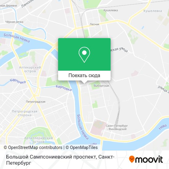 Карта Большой Сампсониевский проспект