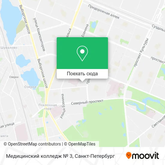 Карта Медицинский колледж № 3