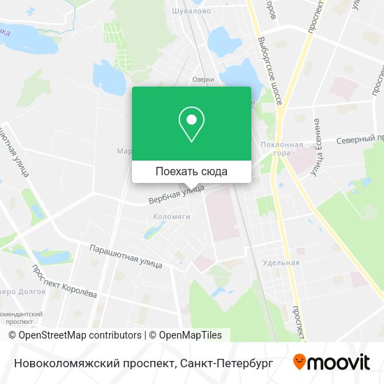 Карта Новоколомяжский проспект