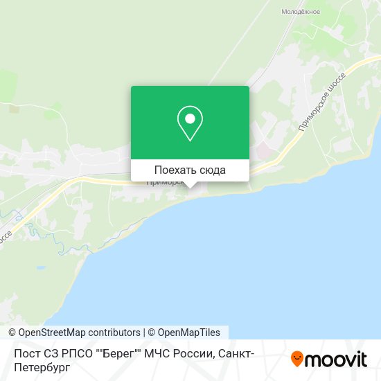 Карта Пост СЗ РПСО ""Берег"" МЧС России