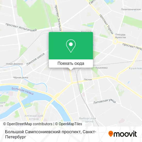 Карта Большой Сампсониевский проспект