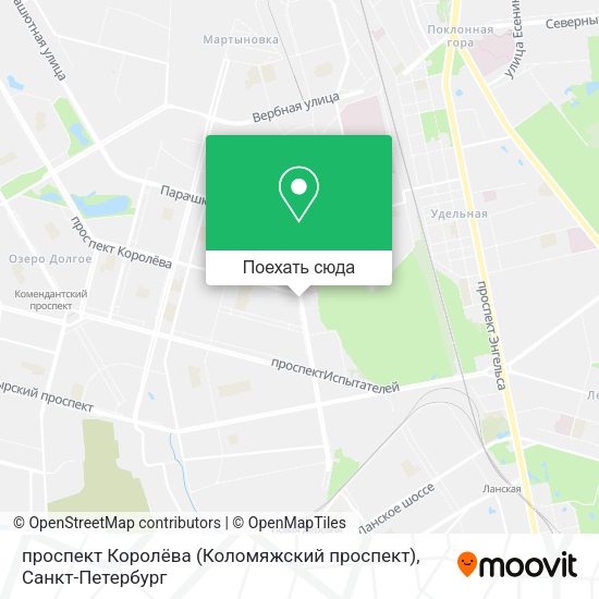 Карта проспект Королёва (Коломяжский проспект)