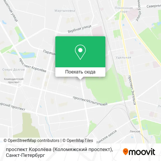 Карта проспект Королёва (Коломяжский проспект)