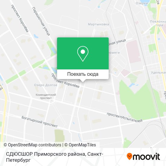 Карта СДЮСШОР Приморского района