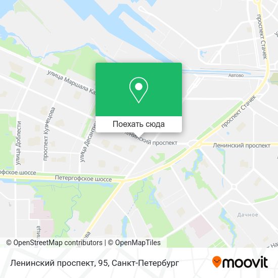 Карта Ленинский проспект, 95