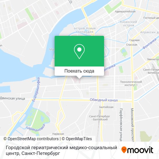 Карта Городской гериатрический медико-социальный центр