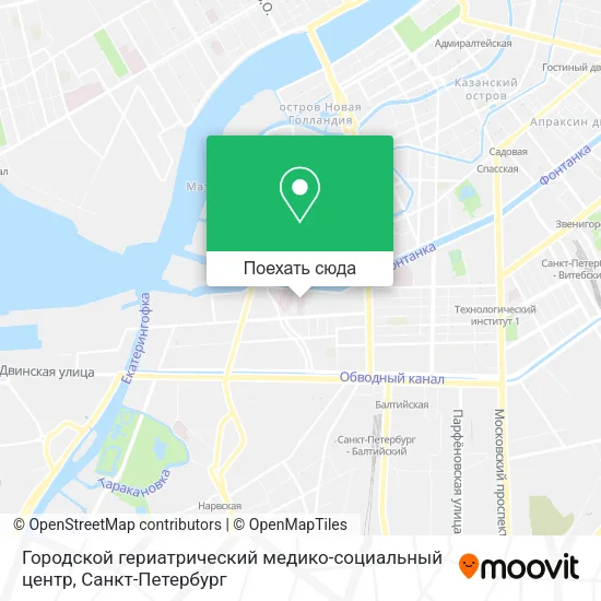 Карта Городской гериатрический медико-социальный центр