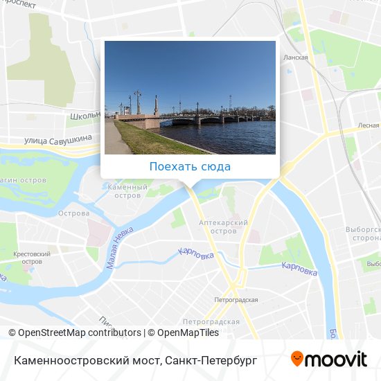 Карта Каменноостровский мост