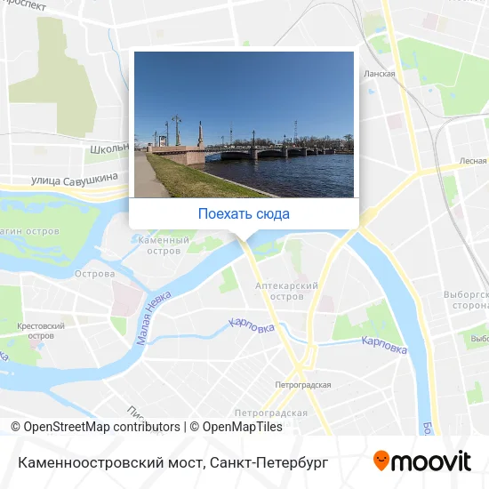 Карта Каменноостровский мост